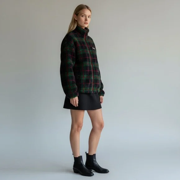 VIP Only Miu Miu Checked teddy zipper jacket - Picture 3 of 4